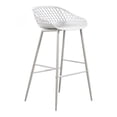 thumbnail image 1 of Moe's Home Collection Piazza Outdoor Barstool White-Set Of Two, 1 of 8