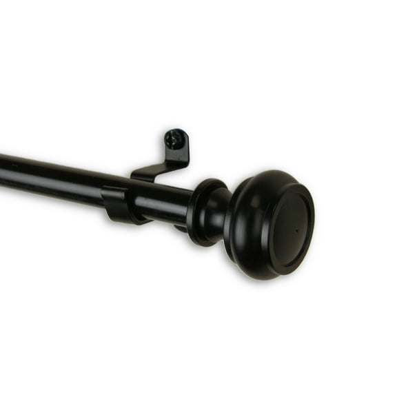 Domovina Katerina 7/16" Curtain Rod-Color:Black,Size:28-48"