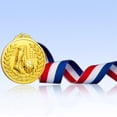 thumbnail image 3 of 12 Pack Kids Football Metal Gold Metal Medals with Tri-Co, 3 of 5