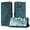 Green, variant on Wallet Case for Blackview BV5300 Pro with Card Holder, Cash Pocket, Kickstand, Magnetic Clasp & Wrist Strap, Geometric Texture Folio Cover Black