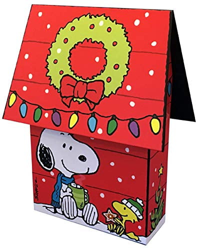 Details about   VINTAGE HALLMARK PEANUTS SNOOPY & WOODSTOCK WREATH DOGHOUSE GREETING CARD 