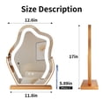thumbnail image 5 of Odernirror Makeup Mirror with LED Lights, Cloud-Shaped Vanity Mirror, 360° Rotation, Gold, 5 of 8