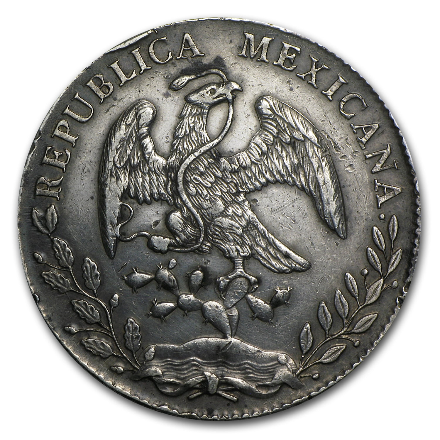 Mexico Silver 8 Reales Cap & Rays Avg Circ (ASW .7859 oz