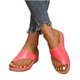 thumbnail image 5 of DeHolifer Sandals Women Leather Clip Toe Slip On Wedge Sandals Summer Beach Outdoor Dress Walking Sandals with Arch Support, 5 of 8