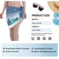 thumbnail image 7 of Bingfone Christmas Trees Women's Sarong Swimsuit Cover Ups Bathing Suit Coverups Chiffon Beach Wrap Skirts, 7 of 7