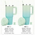 thumbnail image 4 of Xianyou-Gobelets Isolés avec Poignée et Paille 30 oz Gobelets en Acier Inoxydable avec Couvercle, Menthe, 4 of 4