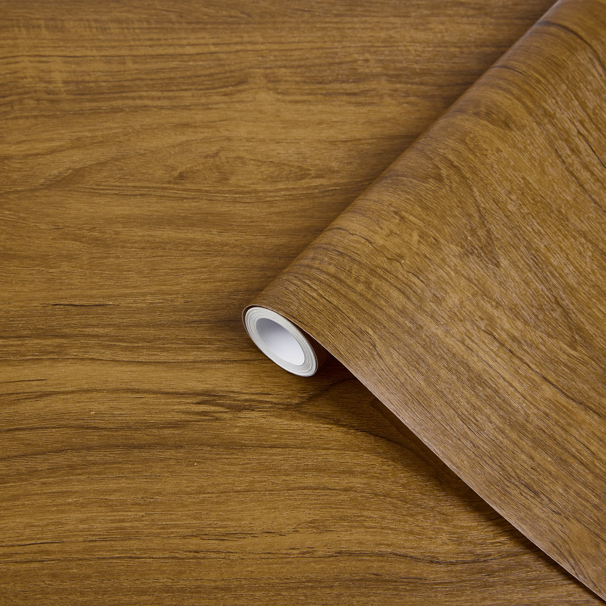 Abyssaly Wood Grain Wallpaper 17.7" x 118" Peel and Stick Brown