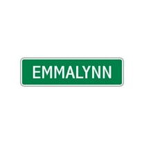 Emmalynn Girls Children Name Letter Printed Plaque Decoration Label Indoor Outdoor Unique Wall Novelty Aluminum Metal Sign 4"x13.5"