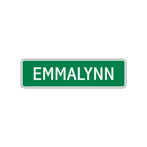 Emmalynn Girls Children Name Letter Printed Plaque Decoration Label Indoor Outdoor Unique Wall Novelty Aluminum Metal Sign 4"x13.5"