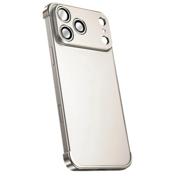 Compatible con iPhone 17 con protector de lente Diseño sin marco de aluminio metálico Funda protectora delgada, ligera y a prueba de golpes para y