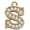 Gold, variant on Acrylic Large Disc Black with a Large Goldtone Crystal Initial - D - Charm Necklace, 17.5"+2"