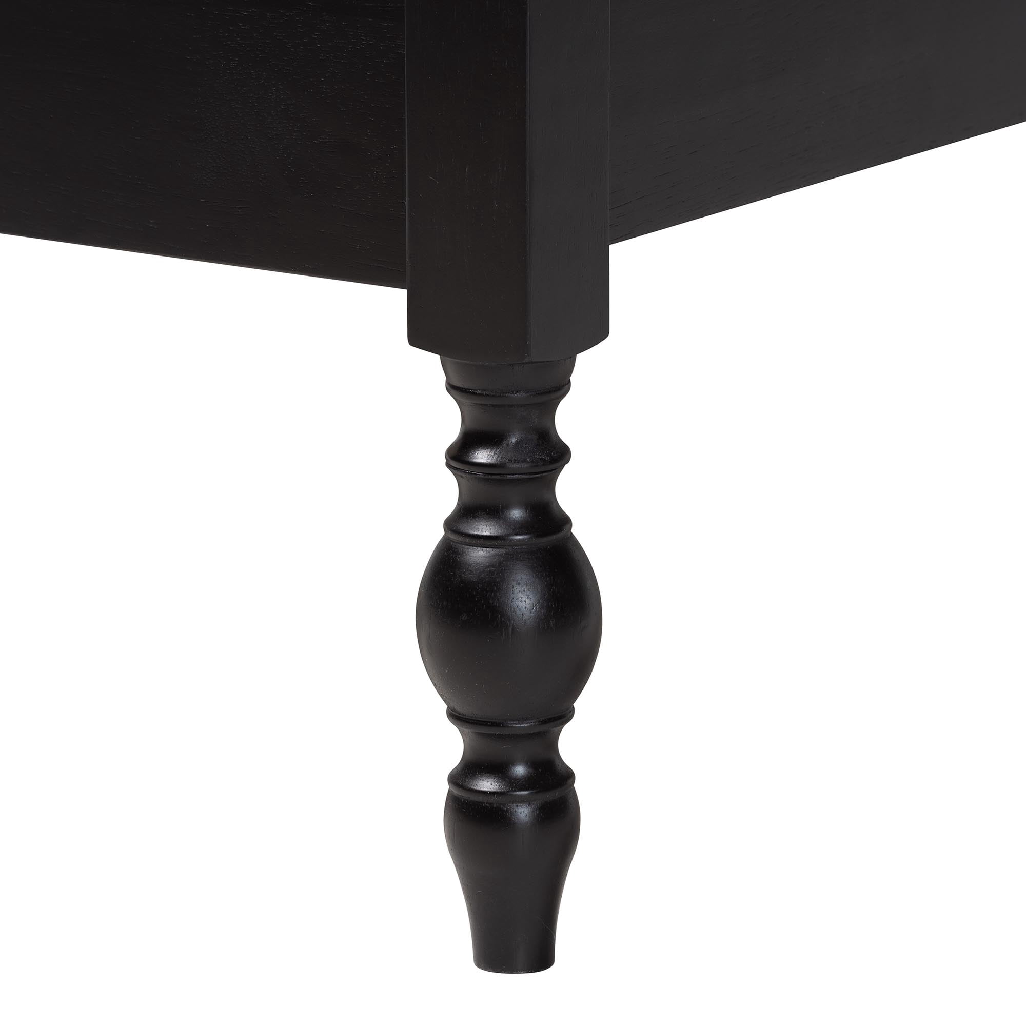 Baxton Studio Callison Farmhouse Platform Bed, Twin, Black