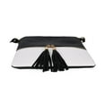 thumbnail image 3 of Adibosy Lightweight Medium Crossbody Bag Shoulder Bag with Tassel Zipper Pocket Adjustable Strap Blackwhite, 3 of 7