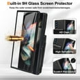 thumbnail image 2 of Dteck Wallet for Samsung Galaxy Z Fold 3 Case with Built-in Glass Screen Protector, Soft PU Leather Card Holder Flip Kickstand Protective Case for Z Fold 3 5G,Black, 2 of 7