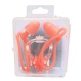 thumbnail image 2 of harmtty 1 Set Swimming Earplug Ergonomics Symmetrical High Elasticity Anti-choking Silicone Swimming Nose Clip Ear Plugs Set Diving Use,Orange, 2 of 8