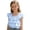 Blue, variant on Girls Summer Tops Layered Ruffle Cap Sleeve Square Neck Back Tie Strap Cropped Shirts for Toddler and Youth Kids, Size 2-3 Years, Black