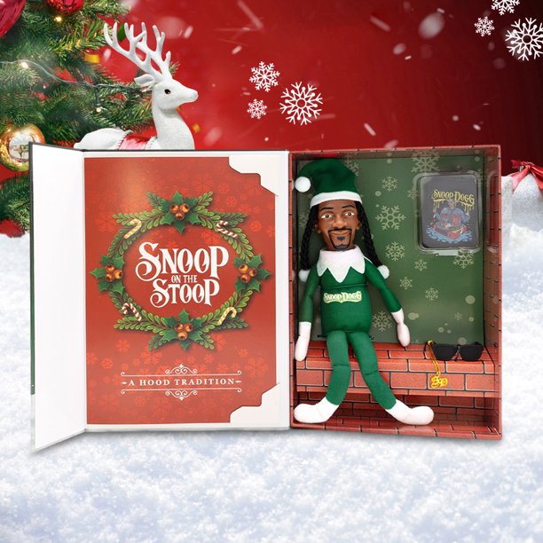 Snoop on The Stoop Christmas Elf Doll Pequeños juguetes de peluche Hip Hop Doll (verde)