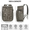 thumbnail image 3 of Travel Cooler Bag - Brown Dog Paw Footprint Camping Beer Cooler Backpack with Bottle Opener- Waterproof Insulated Picnic Backpacks - Cooler Bag for Beach, 3 of 6