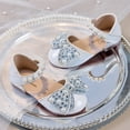 thumbnail image 6 of Mepaouo Girls Dress Shoes Glitter Princess Flower Mary Jane Low Heels Party Wedding Prom Footwear, 6 of 7