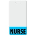 thumbnail image 1 of NURSE Heavy Duty Vertical Light Blue (20 pack) - Spill & Tear Proof Cards - 2 Sided USA Printed Quick Role Identifier ID Tag Backer by BadgeZoo, 1 of 2
