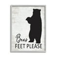 thumbnail image 4 of Stupell Industries Bear Feet Remove Shoes Cabin Entrance Sign Graphic Art Gray Framed Art Print Wall Art, Design by Lettered and Lined, 4 of 5