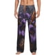 thumbnail image 1 of Fotbe Ornate Purple Floral Vase Pantalones de Pijama para Hombre, Pantalones de Dormir, Pantalones de Casa con Cintura Ajustable y Bolsillos-Large, 1 of 6