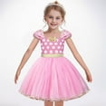 thumbnail image 3 of Girls Dresses Spring Summer Polka Dot Print Mesh Puffy Dress Sleeveless Princess Dress Performance Graduation Dress for Girls,Size 9 Years-10 Years, 3 of 4