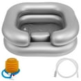 thumbnail image 5 of Wekvgz 24×20" Inflatable Hair Washing Basin Head Neck Support Portable Shampoo Bowl Foldable Cuts Tray for Elderly Home Coloring Compact Silver, 5 of 11