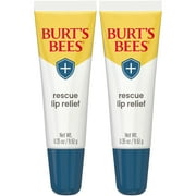 Burts Bees Rescue Lip Relief with Shea Butter and Echinacea, 100% Natural Origin, 2 Pack
