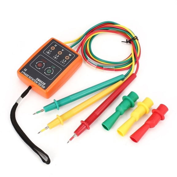 Portable Phase Rotation Meter, Highly Reliable with LED and Buzzer Alerts for Easy Phase Indicator Reading