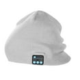 thumbnail image 5 of HESHENG Bluetooth 5.0 Beanie Wireless Music Listening Handsfree Headphone Hat Winter Warm Knitted Cap, Light Grey, 5 of 10