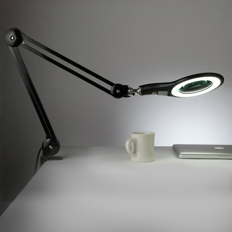 Brightech LightView Pro lámpara con lupa y luz LED, intensidad regulable,  con luz cálida o fría y ajuste de temperatura de luz LED - Muy brillante  con