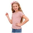 thumbnail image 4 of Gubotare Shirts for Girls Short Sleeve Kids Girls T Shirts Casual Raglan Short Sleeve Tee Crewneck Cute Summer Blouses Tops Size 7-8 (Pink,7-8 Years), 4 of 6