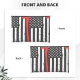 thumbnail image 3 of Vsdgher Firefighters USA Flag DuPont paper portable toiletry bag for Women&Men Camping Outdoor Tent Home Office,Hanging Hook, Water-resistant Makeup Cosmetic Bag, 3 of 8