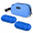 Blue-Stripes, variant on Black Insulated Reusable Mini Freezable Lunch Bag with 2 Ice Packs for Work School Travel