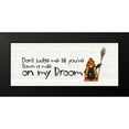 thumbnail image 2 of Reed, Tara 14x8 Black Modern Framed Museum Art Print Titled - Gnomes of Halloween panel IV-My Broom, 2 of 5