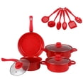 thumbnail image 7 of 13-Piece Red Pots and Pans Set Non Stick–Nonstick Cookware with Glass Lids and Stay-Cool Handles–Durable Set for Home Kitchen,Induction Compatible,Great for Daily Cooking, 7 of 7