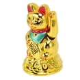 thumbnail image 4 of Lucky Cat Ornament Hand Waving Plastic Electric Cat Sculpture for Home Decoration Gift Giving 4.5in Gold MLY45A, 4 of 5