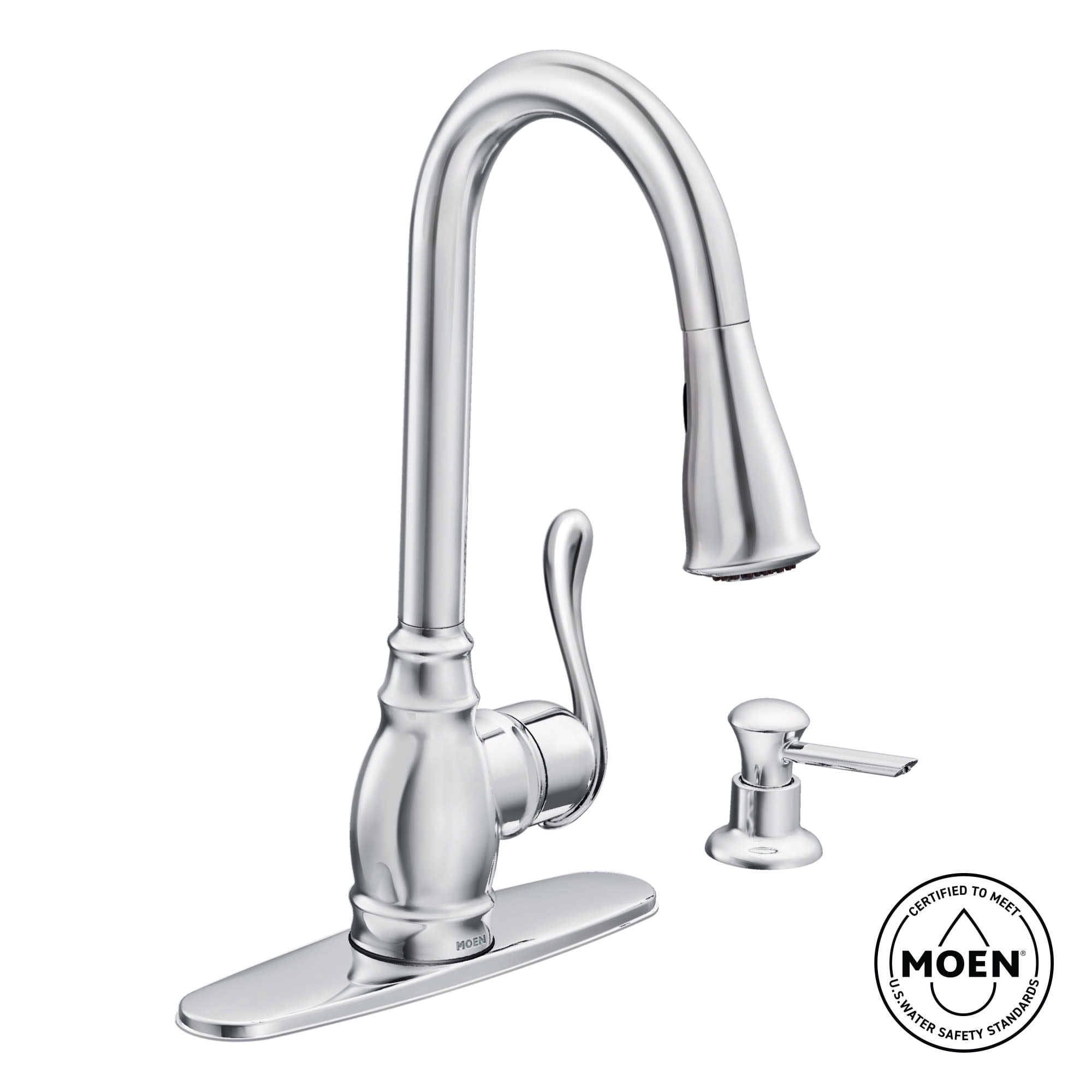 Moen Ca87003 Pull-Down Kitchen Faucet, Chrome Plated