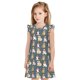 thumbnail image 1 of Fotbe Cartoon Bulldog 1 Vestido de Dormir para Niñas de 3 a 10 Años, Mangas Cortas, Estilo Princesa, Pijama Camisón con Mangas Voladas-XX-Large, 1 of 6