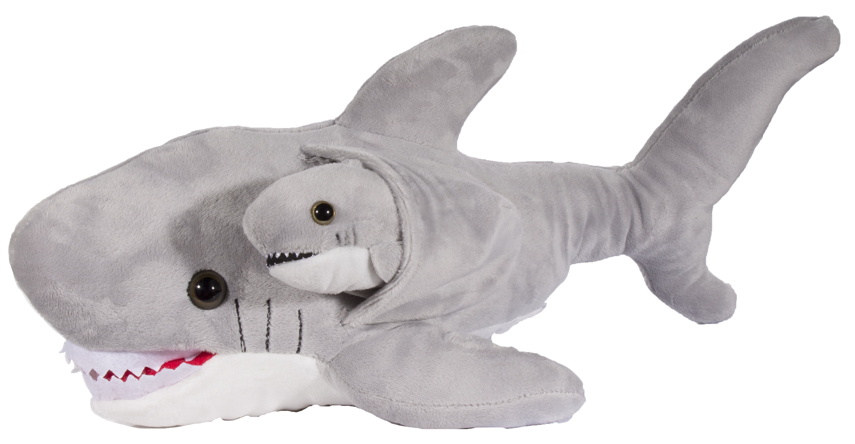 Adorable Mother and Baby Shark 16 Inch Long Super Soft Plush Toy 