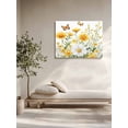thumbnail image 5 of Yellow Spring Floral Wall Art for Living Room,Canvas Picture Wall Decor for Bathroom Bedroom,Pastoral Summer Botanical Daisy Painting Artwork for Office Kitchen Hallway Dining Room Home Decor 24"x32", 5 of 8