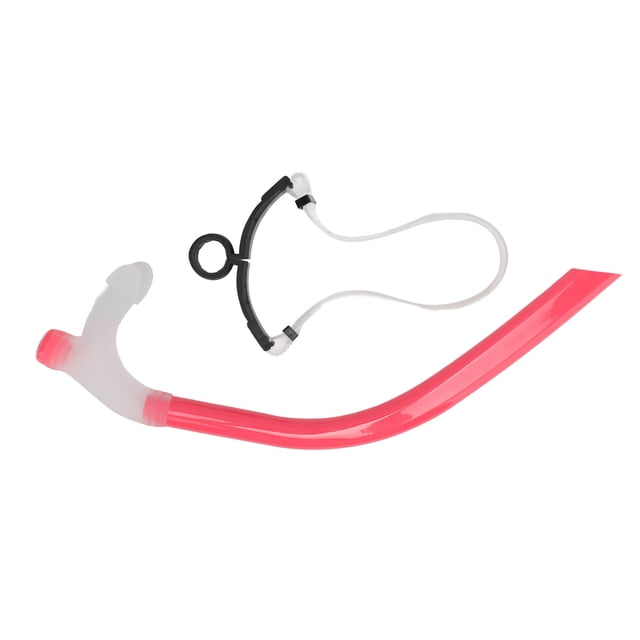 Tuba de Natation Réduit Drag Silicone Tube de Respiration de Natation avec Accolade Réglable pour la Plongée en Apnée Rose