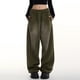thumbnail image 2 of Pantalones deportivos retro americanos para mujer, primavera y otoño, cintura alta, pierna ancha, adelgazantes, pantalones rectos de otoño e invierno, pantalones deportivos casuales de diseño versátil, 2 of 6