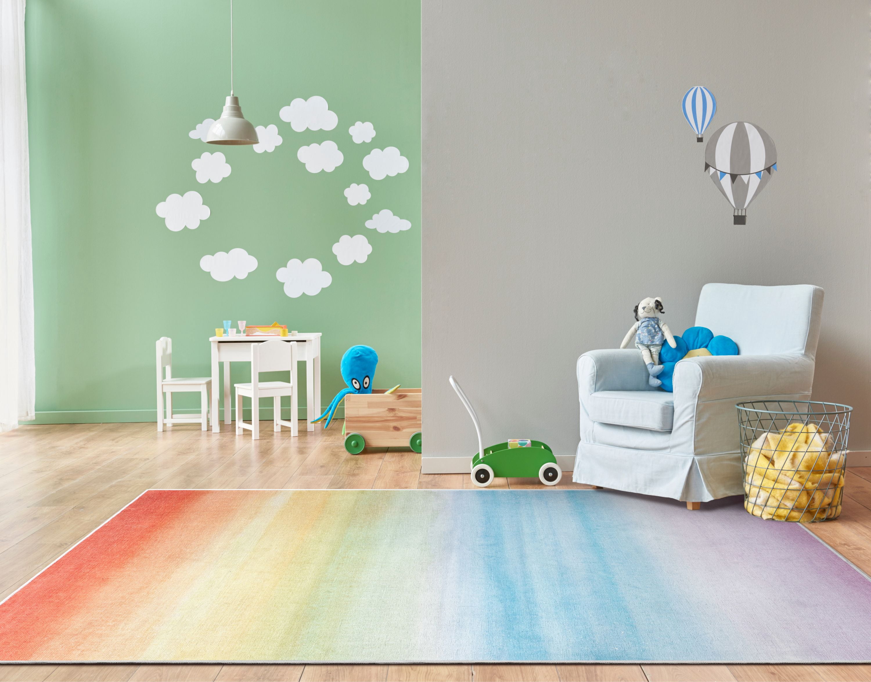 Well Woven Kids Rugs Sunrise Modern Multi Color Flat Pile Easy to Clean 9'10" x 13' Area Rug for Living Room Dining Room Bedroom and Kitchen