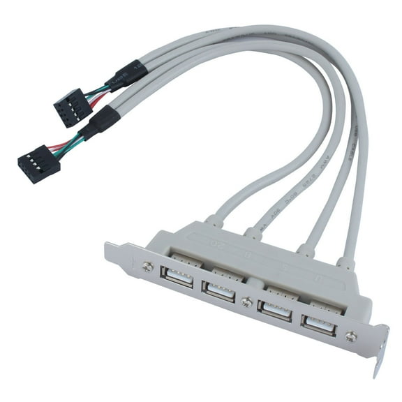 Unique Bargains 4-Port External USB 2.0 to 9 Pin Header MainBoard Adapter Cable