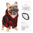 thumbnail image 3 of Fotbe Red Skulls Sudadera con Estampado para Perros Pequeños – Suéter con Capucha para Mascotas, Tela Suave de Forro Polar con Bolsillo-Small, 3 of 7