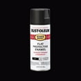 thumbnail image 3 of (2 pack) Black, Rust-Oleum Stops Rust Protective Enamel Flat Spray Paint-7776830, 12 oz, 3 of 12