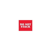 Tape Logic Labels "Do Not Stack" 8 x 10" Red/White 250/Roll (DL1628)