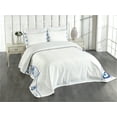 thumbnail image 3 of Ambesonne Evil Eye Quilted Bedspread Set 3 Pcs, Border Design Spirals, King Size, Pale Blue White Blue, 3 of 5